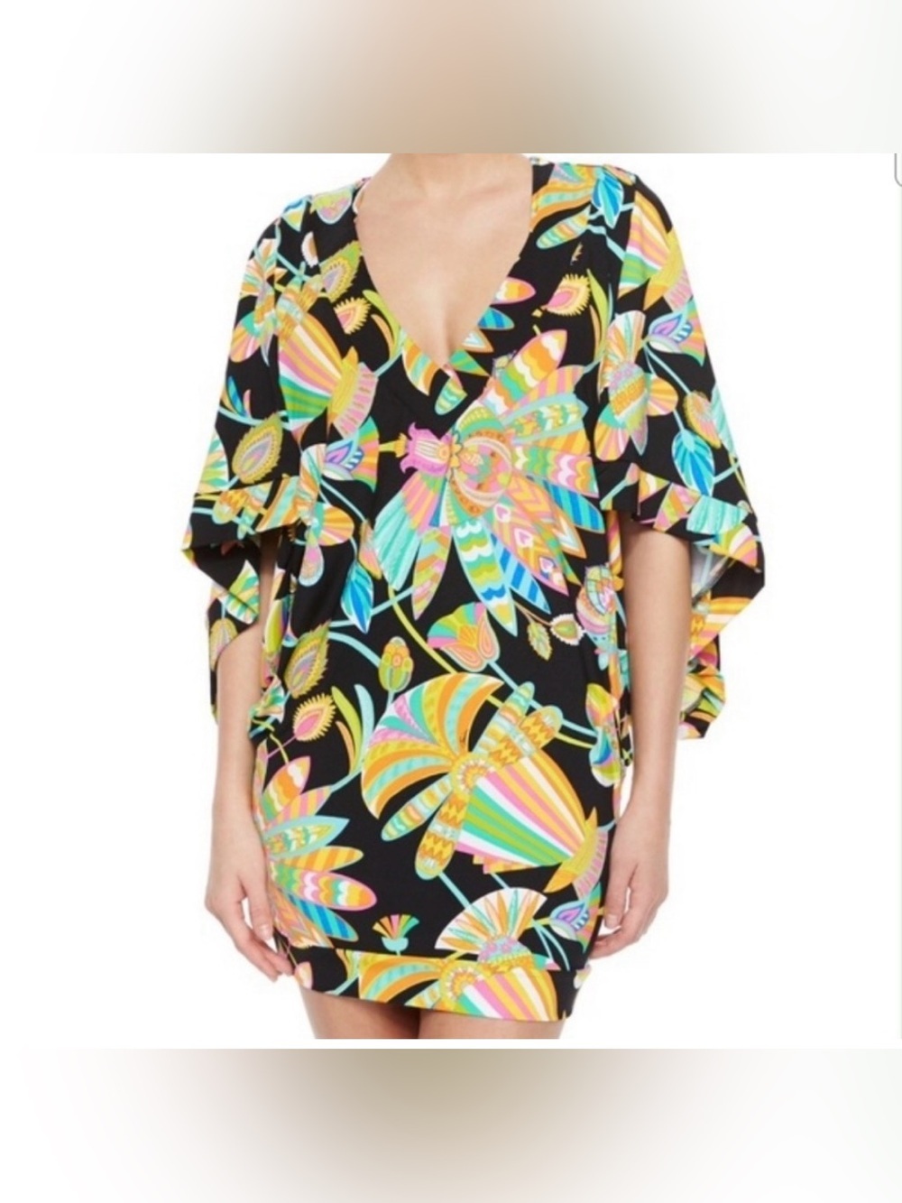 Trina Turk Tahitian Floral Swim Cover Up size Small